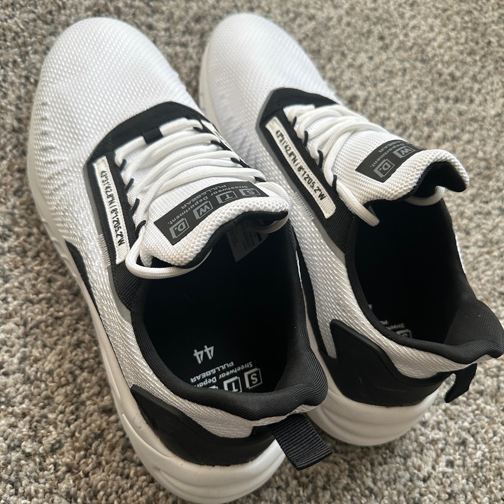 White and Black Athletic Sneakers